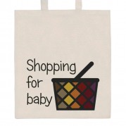 Bavlnená nákupná taška prírodná New Baby, Shopping for baby